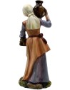 Woman with wood and amphora 20 cm in resin