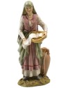 Oriental woman with cloths in painted resin 10 cm economic