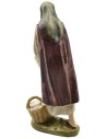 Woman with hen in painted resin 12 cm Landi economic series