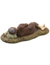 Sleeper with lamb in painted resin 12 cm Landi economic series