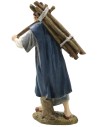Woodcutter with wood in painted resin 12 cm Landi economic
