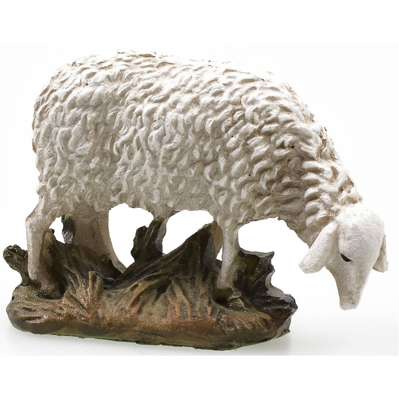 Low head sheep in painted resin for statues 10 cm Landi