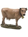 Ox with cowbell in painted resin for statues 10 cm Landi