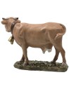 Ox with cowbell in painted resin for statues 10 cm Landi