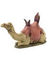 Seated dromedary with saddle in painted resin for statues 10 cm