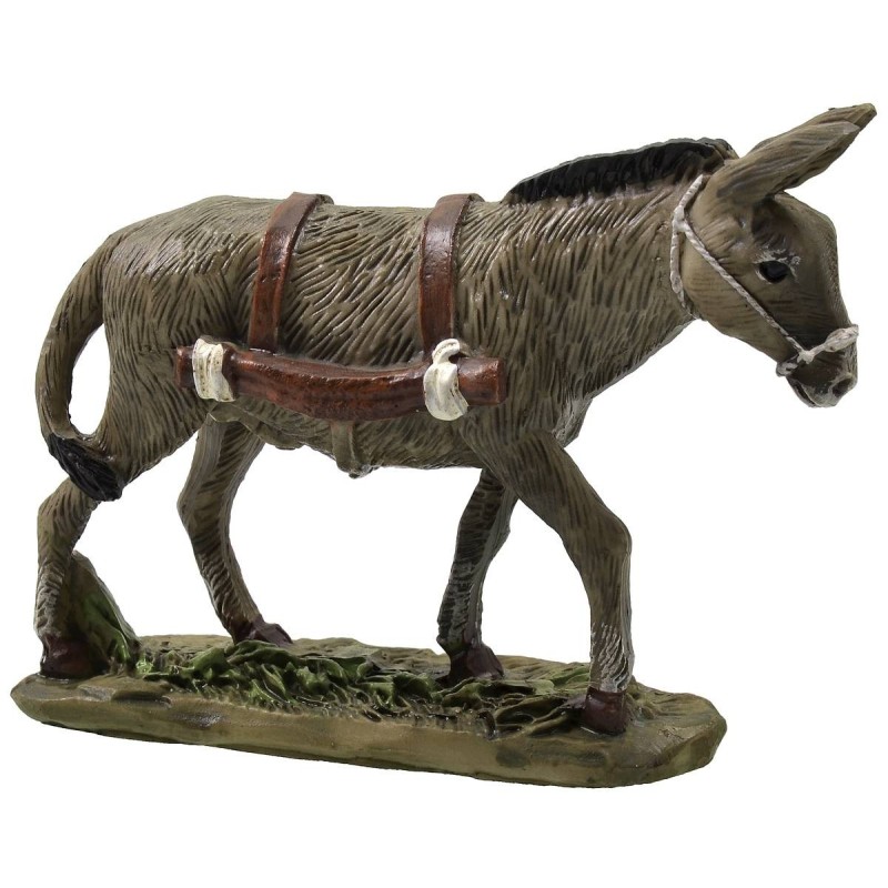 Burro con base de resina pintada para estatuas de 10 cm