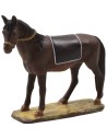 Horse with base in painted resin for statues 10 cm Landi