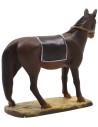 Horse with base in painted resin for statues 10 cm Landi