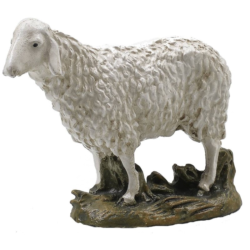 High head sheep in painted resin for statues 10 cm Landi