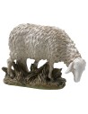 Sheep with low head in painted resin for statues 12 cm Landi