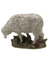 Sheep with low head in painted resin for statues 12 cm Landi