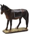 Horse saddled in painted resin for statues 12 cm Landi economic