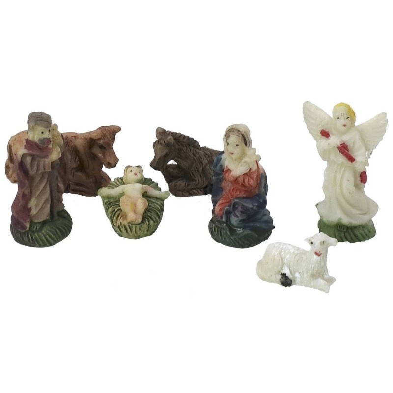 Set Natività 3 cm 7 soggetti per presepe