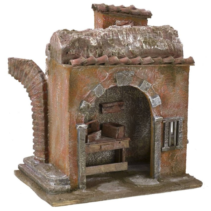 Bottega del fabbro cm 24x17,5x26 h per statue da 12 cm