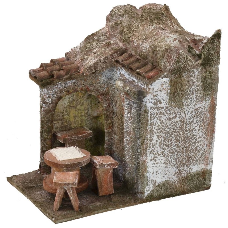 Vineria with dehor 12.5x8.5x12.5 h cm for 6 cm statues