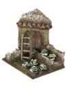 Nativity garden with corner ruin 11.5x9x11.5 h for statues of 6