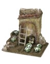 Nativity garden with ruin 11.5x9x11 cm h for statues of 6 cm