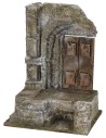 Rudere di tempio antico con portone cm 11,5x9x15,5 h per statue