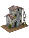 Casa con fiori cm 24x16x20,5 h per statue da 6 cm Mondo Presepi