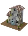 Casa con fiori cm 24x16x20,5 h per statue da 6 cm Mondo Presepi