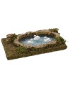 Pond with swans cm 20x12,5x4 h for statues of 8-10 cm