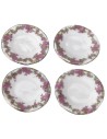 Set of 4 ceramic plates with decorated rim ø 2,2 cm