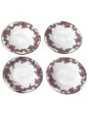 Set of 4 ceramic plates with decorated rim ø 2,2 cm