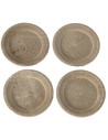 Set of 4 wooden plates ø 4.4 cm