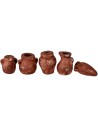 Set of 5 terracotta amphorae 2-2.5 cm h.