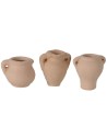 Set 6 anfore in terracotta cm 1,9-2,6 h. Mondo Presepi