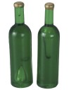 Set of 2 green bottles cm 3,7 h