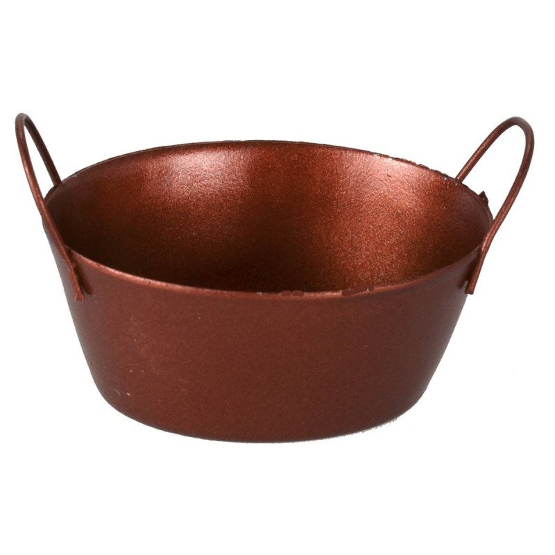 Oval copper-colored metal tub 4.8 cm