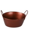 Oval copper-colored metal tub 4.8 cm