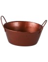 Oval copper-colored metal tub 4.8 cm