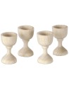 Set of 4 wooden goblets ø 1x1.8 cm