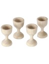 Set 4 calici in legno ø 1x1,8 cm Mondo Presepi