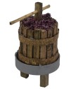 Wooden wine press for grapes 4.5 cm Øx9 h for statues 12 cm