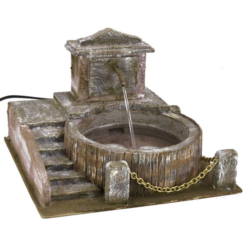 Circular fountain with scale 26x26x18 cm h for statues 10-12 cm