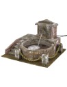Circular fountain with scale 26x26x18 cm h for statues 10-12 cm