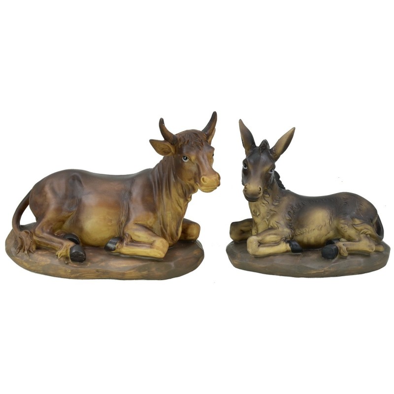 Bue y burro para estatuas de 20-30 cm en resina