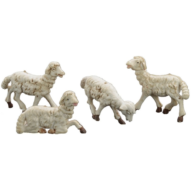 Set of 4 sheep for statues of 10 cm