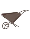 Anthracite metal wheelbarrow for statues 10 cm