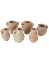 Set of 6 terracotta amphorae cm 1,9-2,6 h.