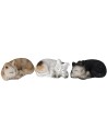 Set of three sleeping cats in resin for statues 12 cm