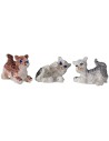 Set of three resin cats for statues 8 cm