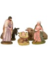 Nativity 5 subjects in painted resin 10 cm Landi economic series