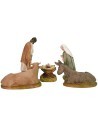 Nativity 5 subjects in painted resin 10 cm Landi economic series