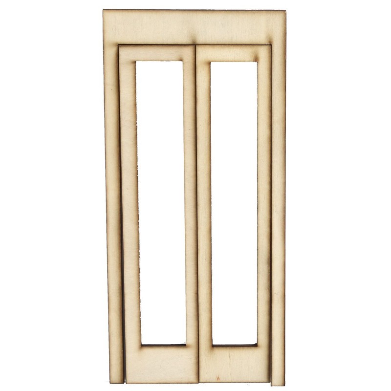 Puerta ventana de madera con hojas abatibles cm