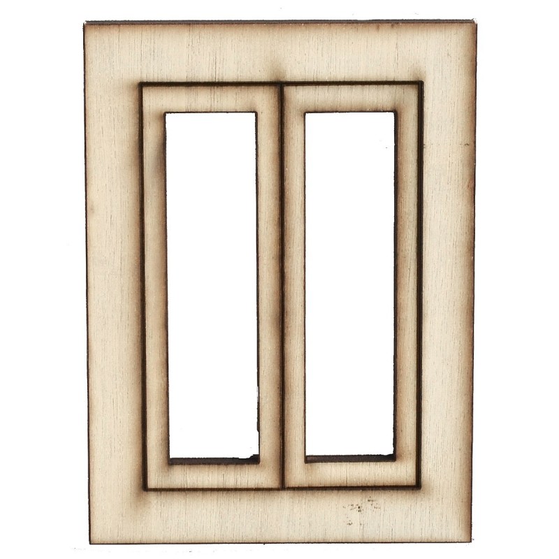 Ventana de madera con hojas abatibles cm