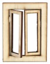 Wooden window with opening doors cm 5,5x0,3x7,5 h